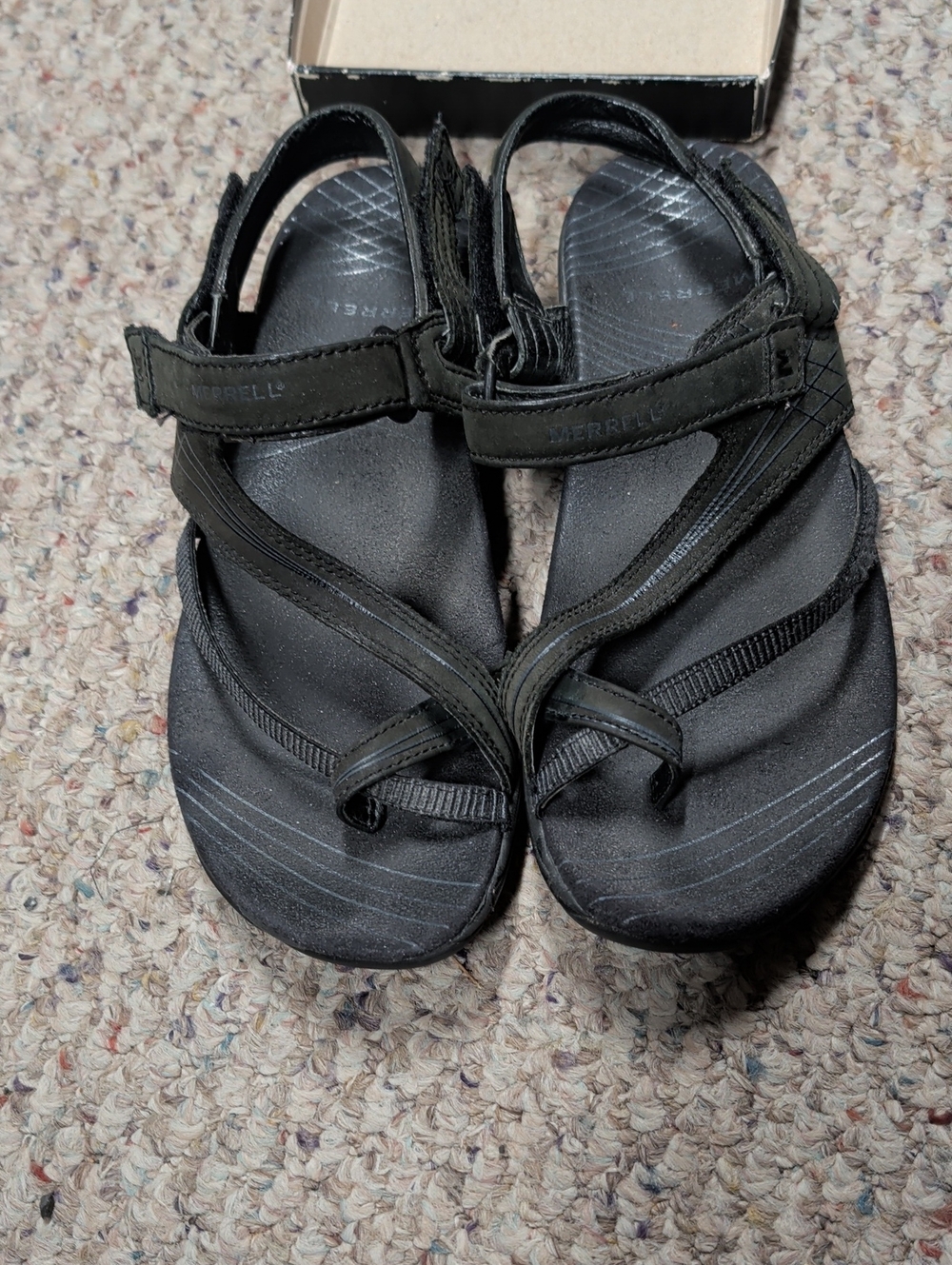 Merrell Freesia Women's Black Strappy Outdoor Sandals